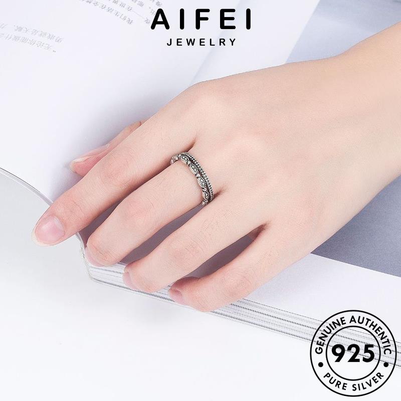 AIFEI JEWELRY nguyên bản bạc nhẫn điển 925 kiện phụ hàn thời quốc nữ trang thật sức cổ R208