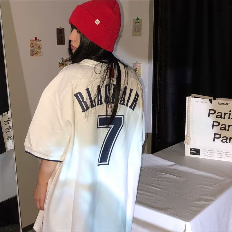 Áo Thun Tay Ngắn Cổ Tròn In Chữ Phong Cách Đường Phố Thời Trang Mùa Hè