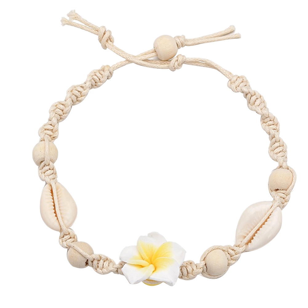Vòng Lắc Chân Xỏ Hạt Vỏ Sò / Hoa / Vỏ Sò Phong Cách Bohemian Dành Cho Nữ
