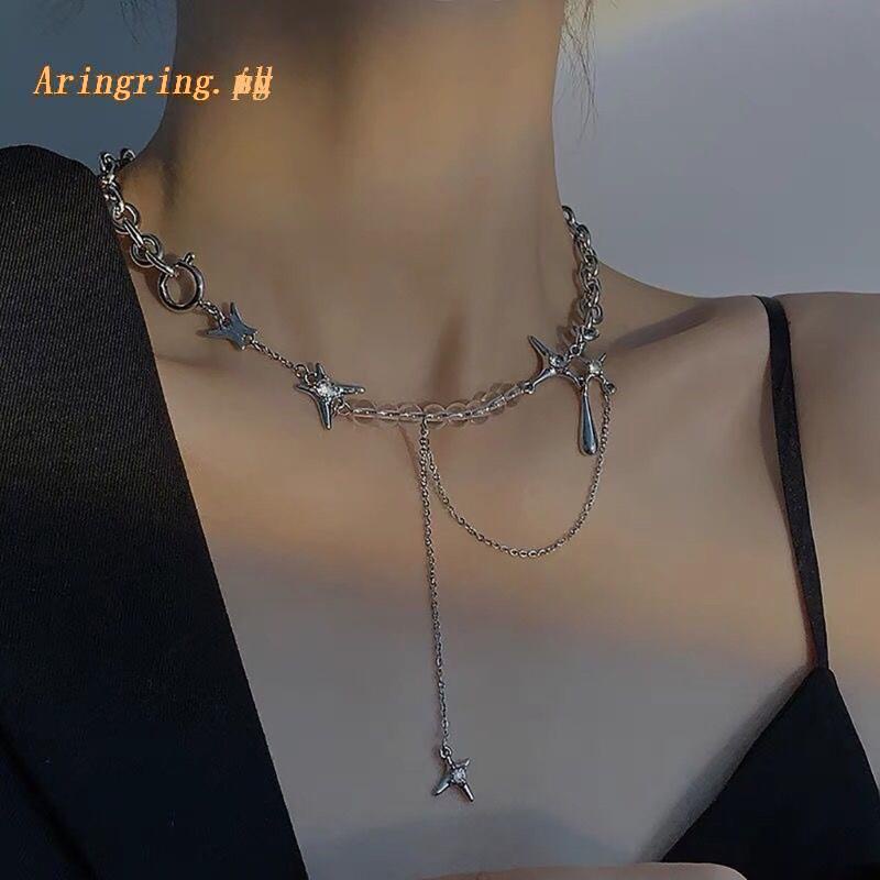 Dây Chuyền Choker Kim Loại Mặt Ngôi Sao Thời Trang Cho Nữ