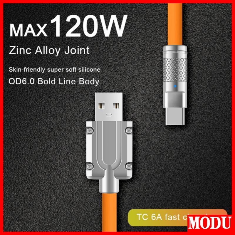 Dây Cáp Sạc Nhanh Usb Loại C Bằng Silicone 120W 6A