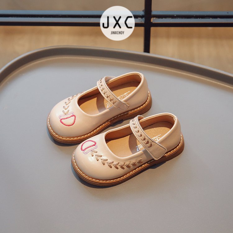 JINxCHOY Giày Đế Bằng Màu Trơn Thoải Mái Phong Cách Mới Dễ Phối Đồ Cho Trẻ Em