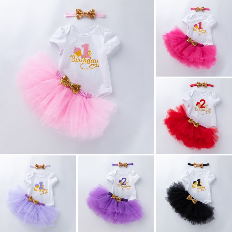 Bộ Đầm Tutu Dự Tiệc Sinh Nhật Dành Cho Bé Gái