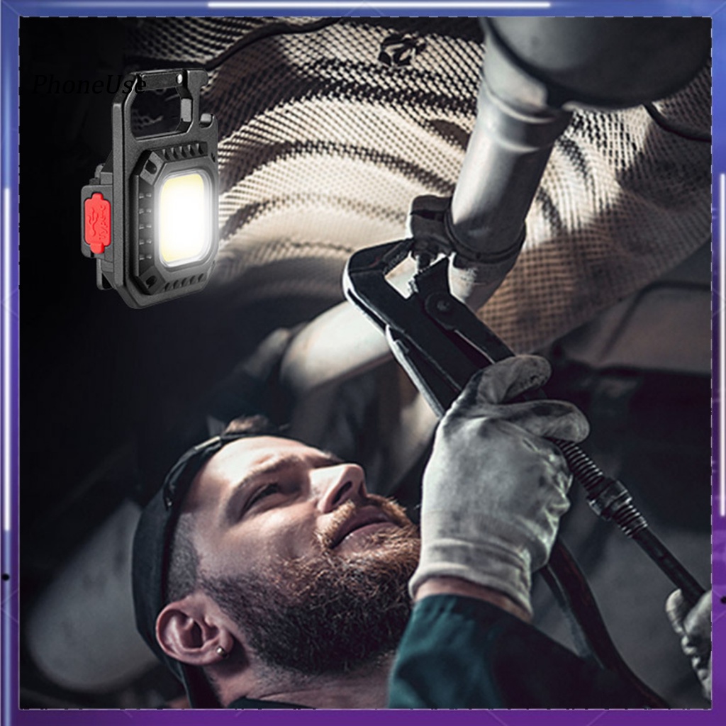 Đèn COB Mini Đa Năng Chống Thấm Nước Siêu Sáng Tùy Chỉnh Kèm Móc Khóa Tiện Dụng Mang Theo Cắm Trại