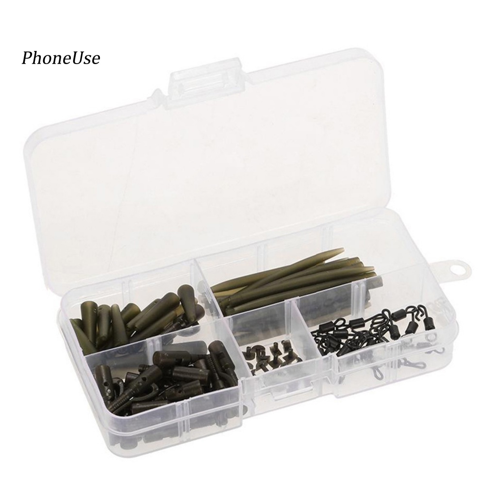 Pu Set 100 Kẹp Cố Định Dây Câu Cá Bằng Cao Su Chống Mòn