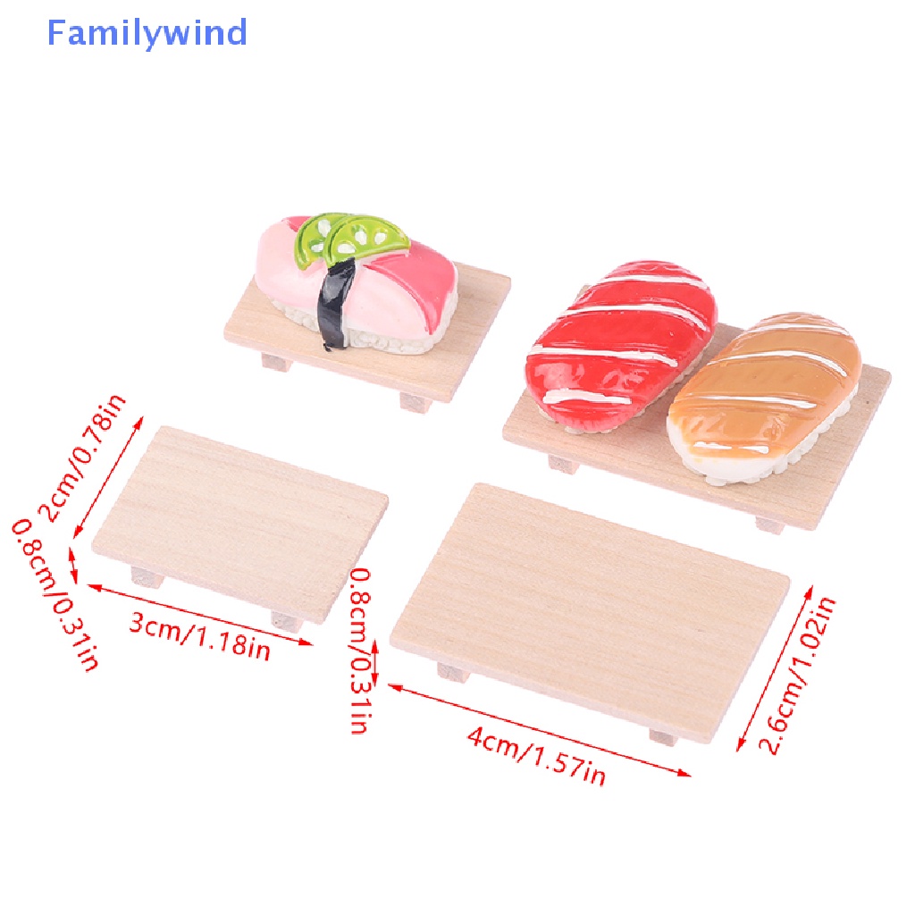 1 Bộ Dĩa Sushi Trái Cây Trang Trí Nhà Búp Bê Tỉ Lệ 1: 12