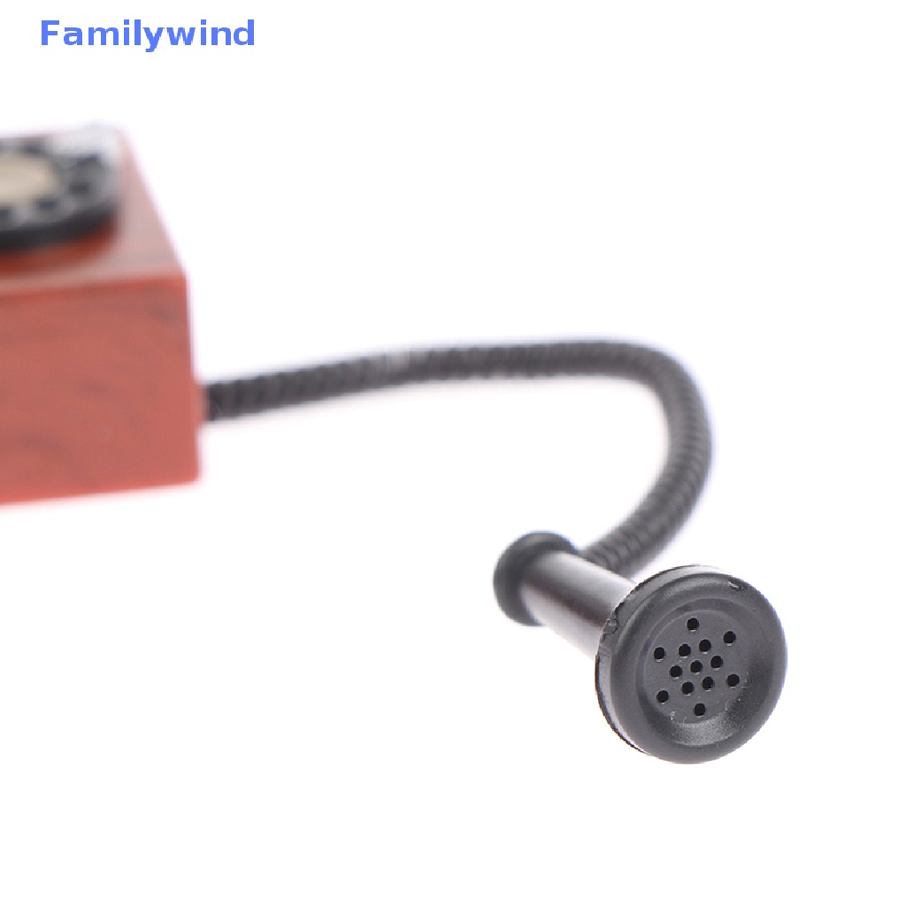 Familywind &gt; Điện Thoại Cổ Điển Mini Tỉ Lệ 1: 12 Trang Trí Nhà Búp Bê