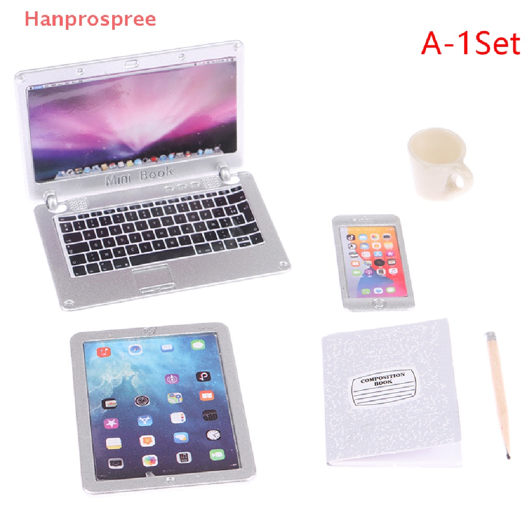 Bộ Mô Hình Đèn Bàn / Laptop / Điện Thoại / Cốc / Máy Tính Bảng Trang Trí Nhà Búp Bê 1: 12