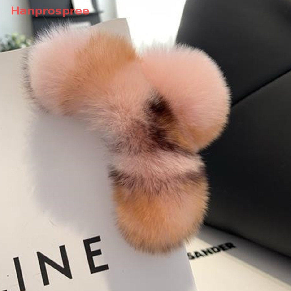 Hanprospree > Kẹp Tóc Càng Cua Cỡ Lớn Đính Lông Thỏ Cho Nữ