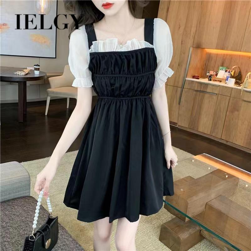 IELGY   Đầm Đen Phong Cách Hepburn Cổ Điển Thời Trang Cho Nữ