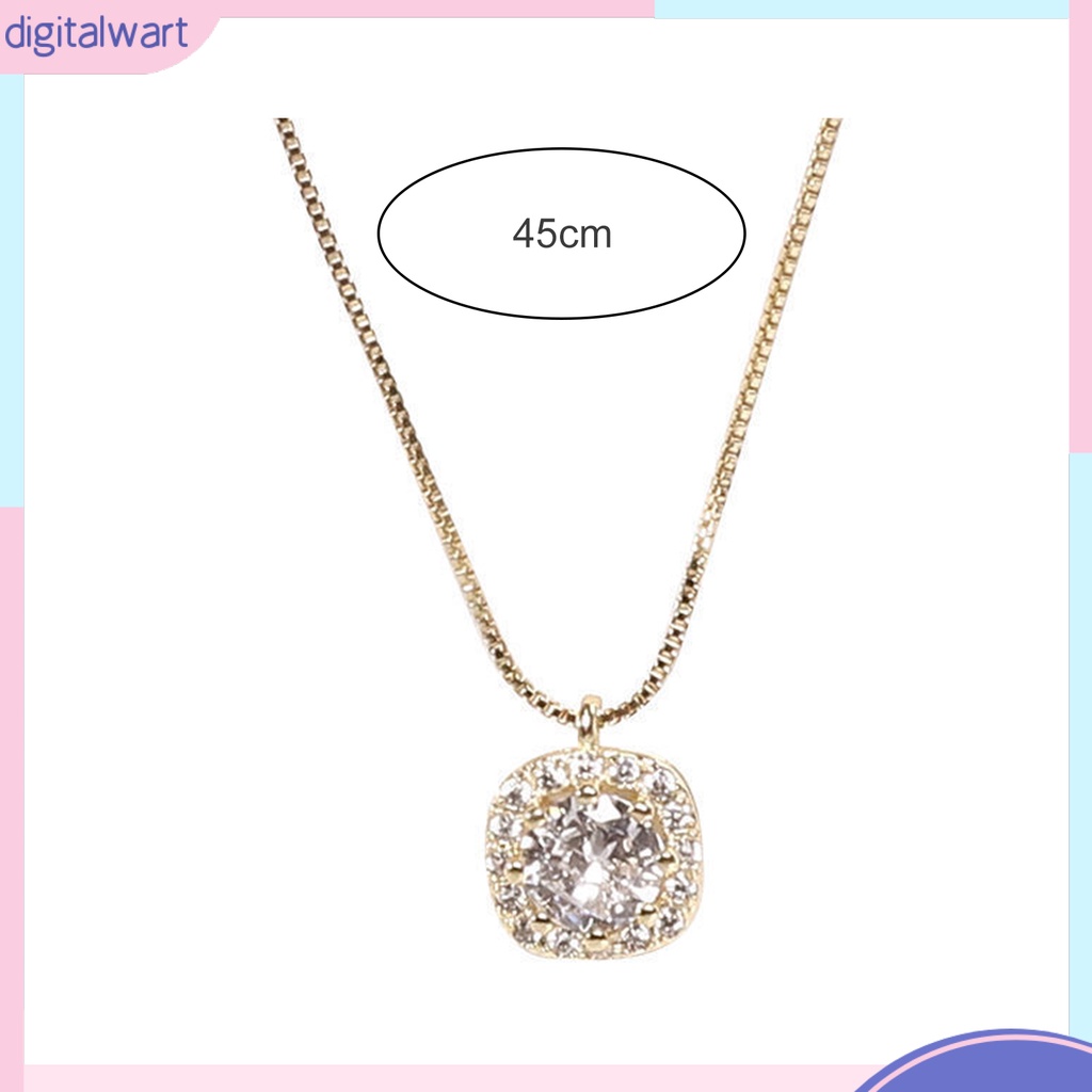 Vòng cổ Mặt Vuông Đính Đá Sang Trọng Cho Nữ