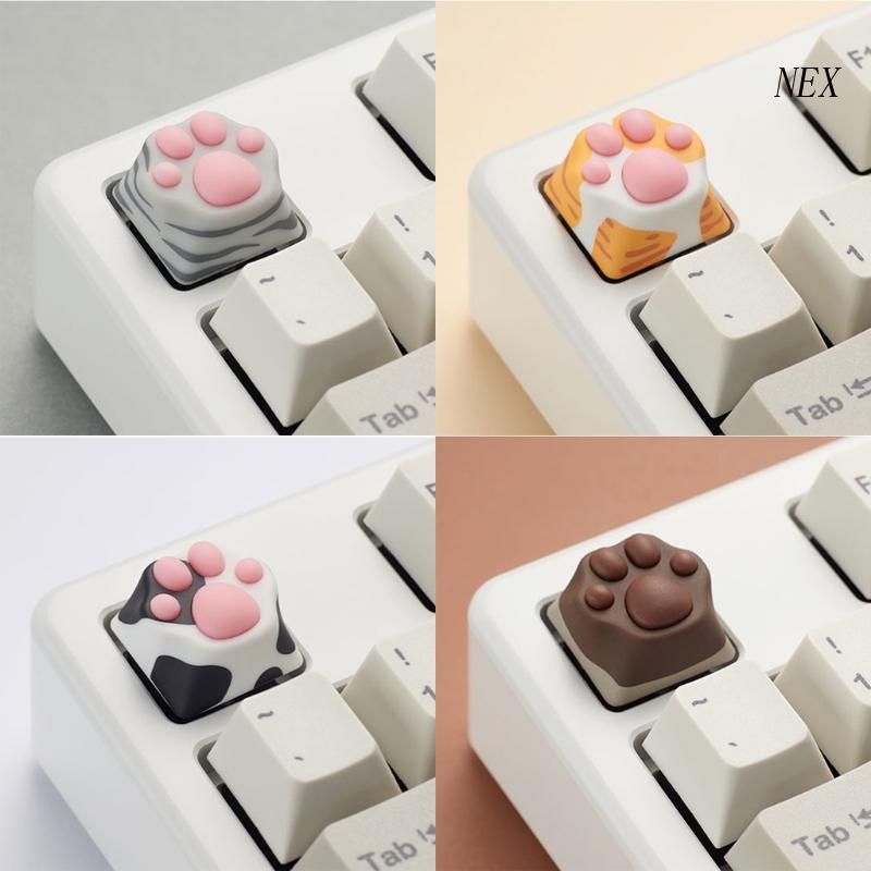 Bộ Nút Bàn Phím Thay Thế Hình Dấu Chân Mèo Hoạt Hình Cho Cherry MX Switches Artisan Kitty
