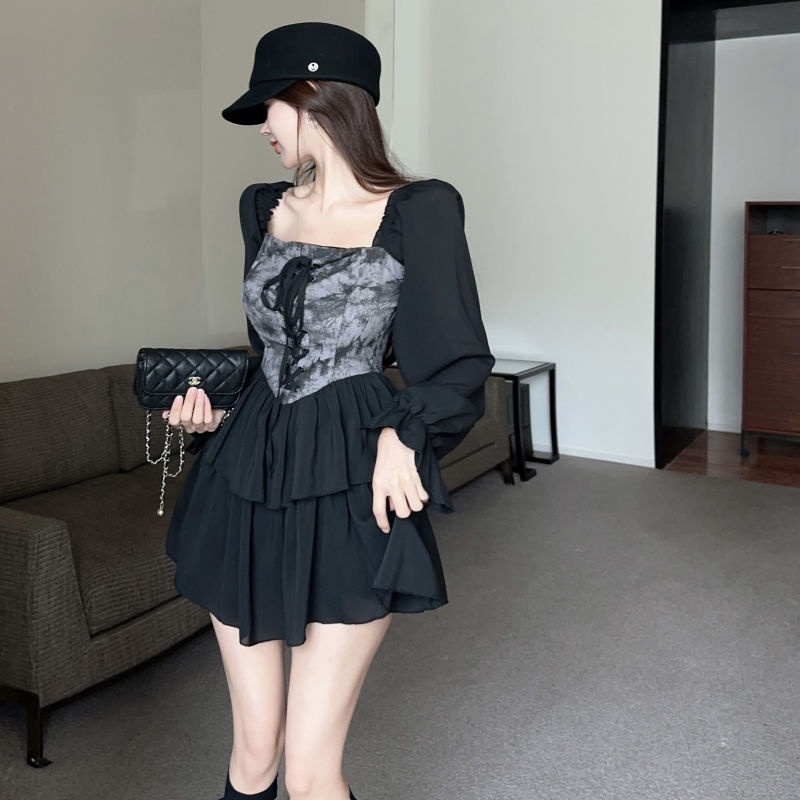Đầm Dáng Chữ a Thiết Kế Nhẹ Nhàng Che Bụng Size Lớn Thời Trang Mùa Xuân Cho Nữ