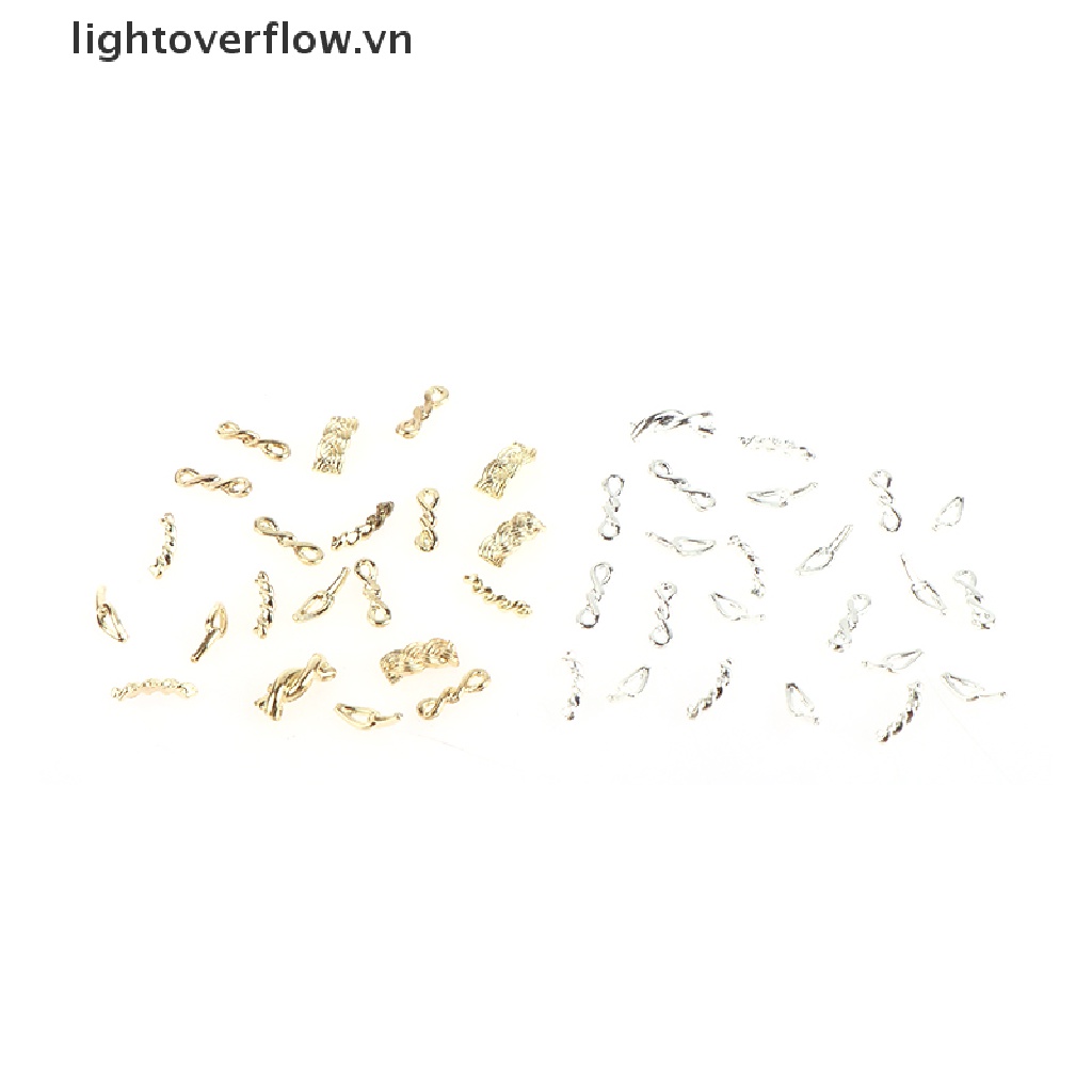 Set 10 / 20 Dây Xích Kim Loại Màu Vàng / Bạc Trang Trí Móng Nghệ Thuật DIY