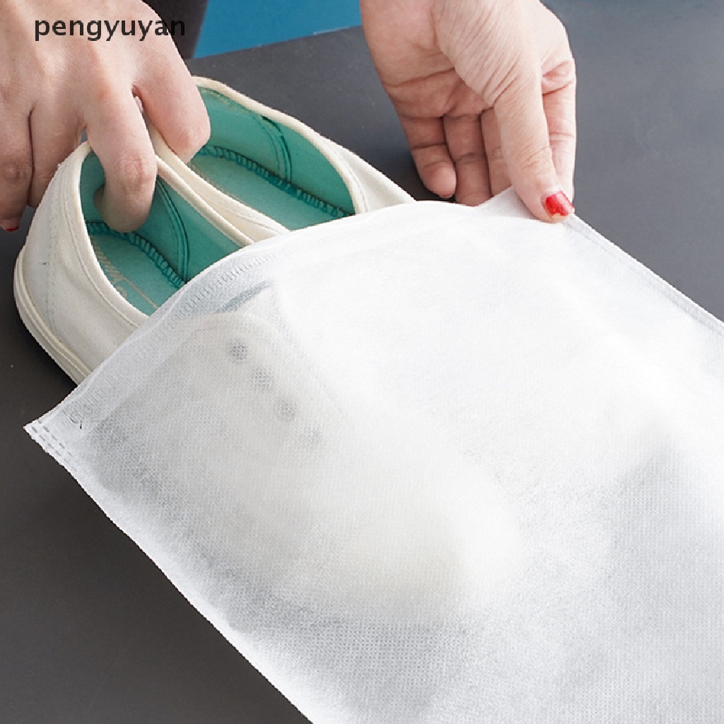 [pengyuyan] Bộ 10 Túi Dây Rút Bằng Vải Không Dệt Chống Bụi Đựng Giày Trong Suốt [Mới]