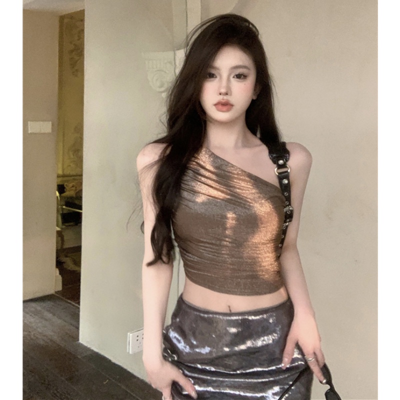 Áo Hai Dây Lệch Vai Quyến Rũ Hợp Thời Trang