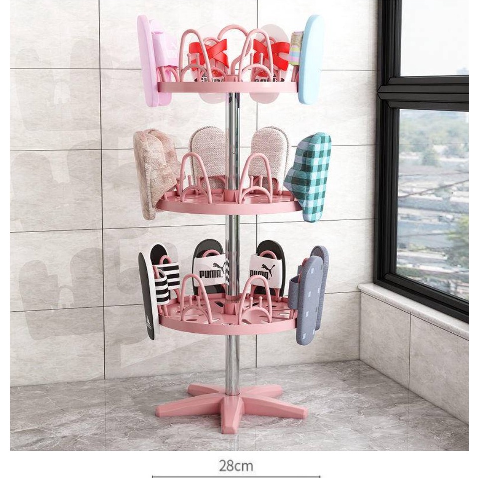 Cây treo phơi giày dép, tất, khăn mặt 3 tầng. Cao 86 x 28cm. Gấp gọn, di chuyển dễ dàng