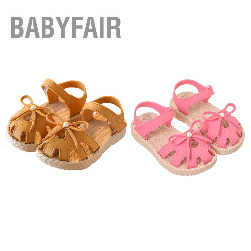 Babyfair Giày Sandal Bé Gái Đế Mềm Chống Trơn Trượt Mũi Kín Dễ Thương Nhẹ Mùa Hè Cho