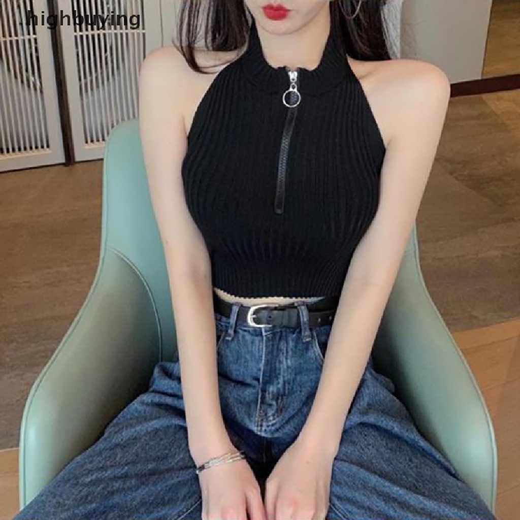 Áo Hai Dây Dệt Kim Màu Sắc Thời Trang Mùa Hè Quyến Rũ Cho Nữ