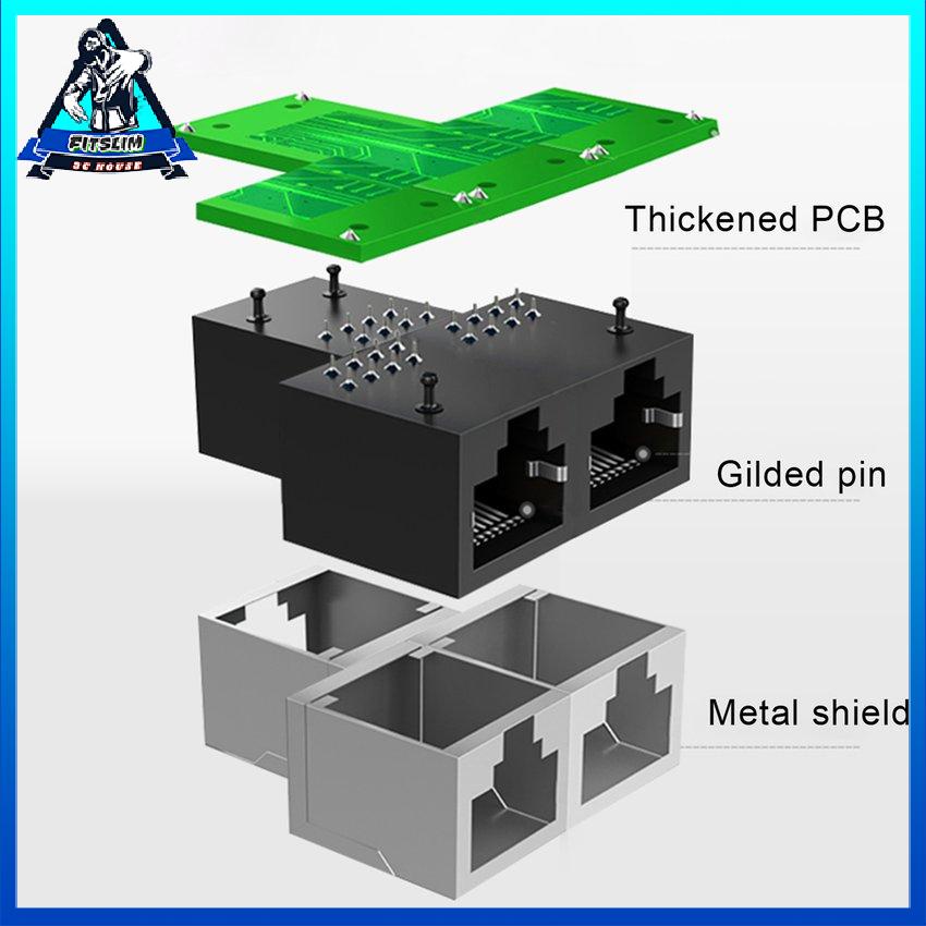 1 Đến 2 Cách Rj45 Ethernet LAN Bộ Chia Mạng Đôi Cổng Chuyển Đổi Khớp Nối Kết Mở Rộng Cắm [U/24]
