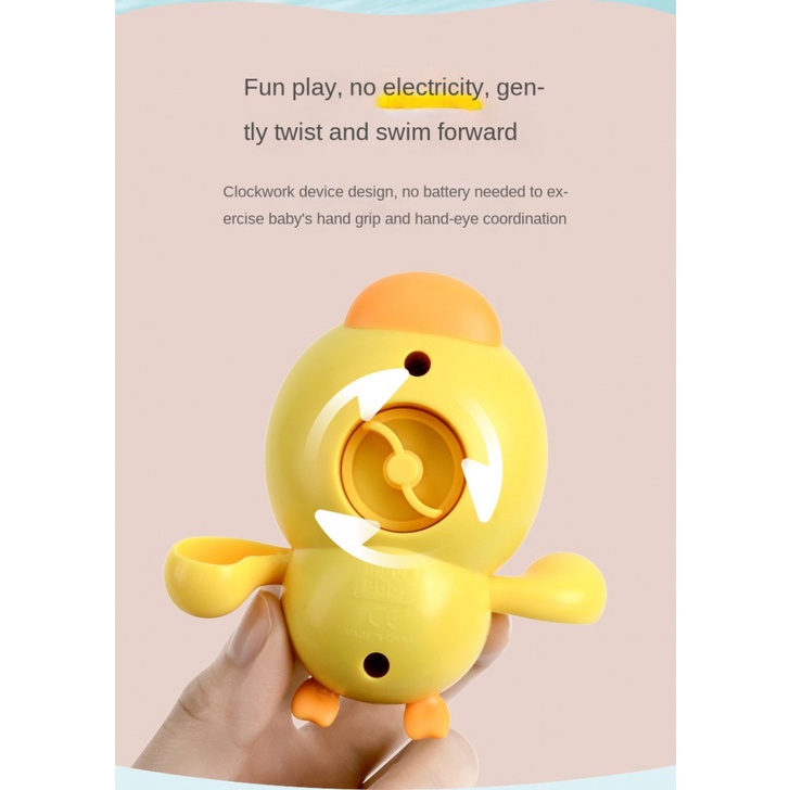 Đồ Chơi Lên Dây Cót Hình Chú Vịt Vàng Dễ Thương Cho Bé Chơi Khi Tắm