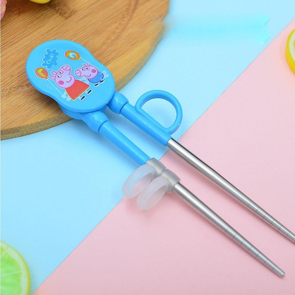 Đũa Tập Ăn Bằng Thép Không Gỉ Hình Mèo Hello Kitty Dễ Thương Cho Bé