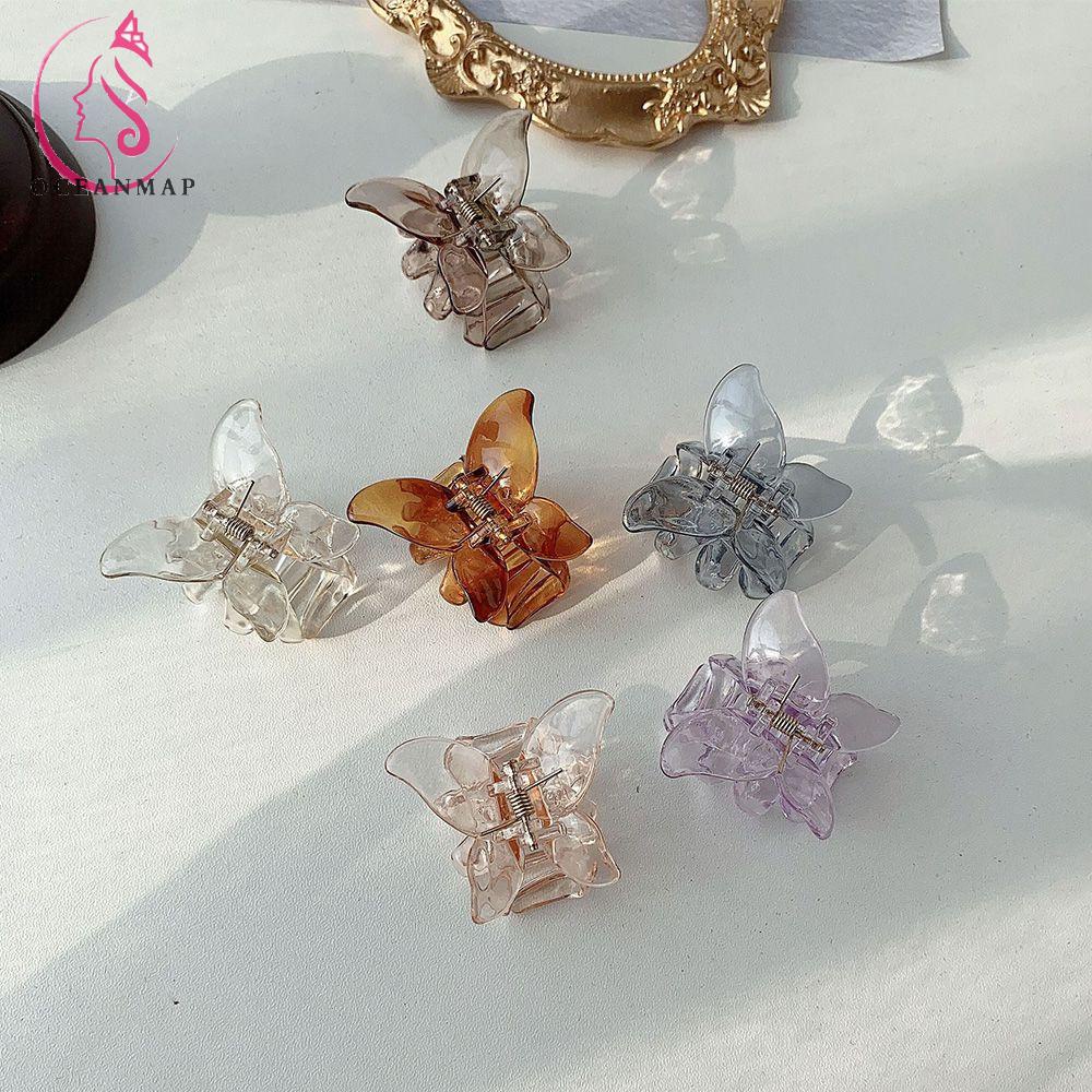 Kẹp tóc mini hình bướm trong suốt hợp thời trang