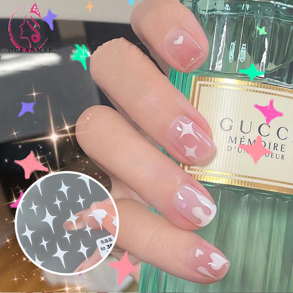 Miếng Dán Trang Trí Móng Tay Hình Trái Tim 3D Thời Trang DIY Đáng Yêu