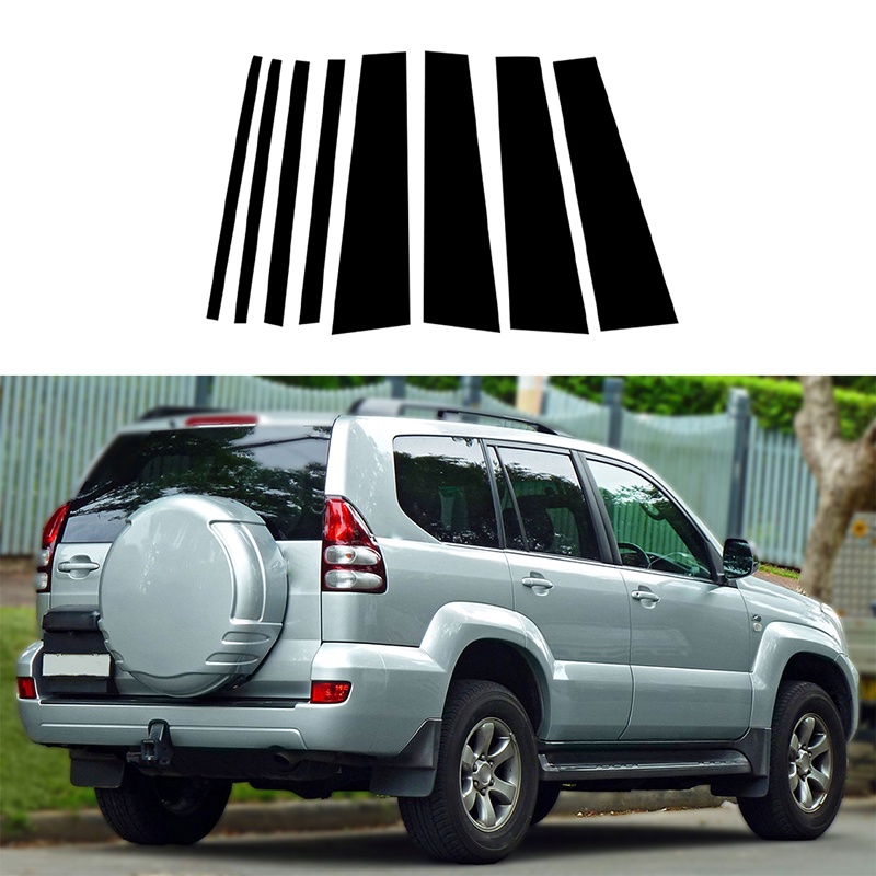 Set 8 Phụ Kiện Trang Trí Cửa Xe Ô Tô Toyota Land Cruiser Prado J120 2003-2009