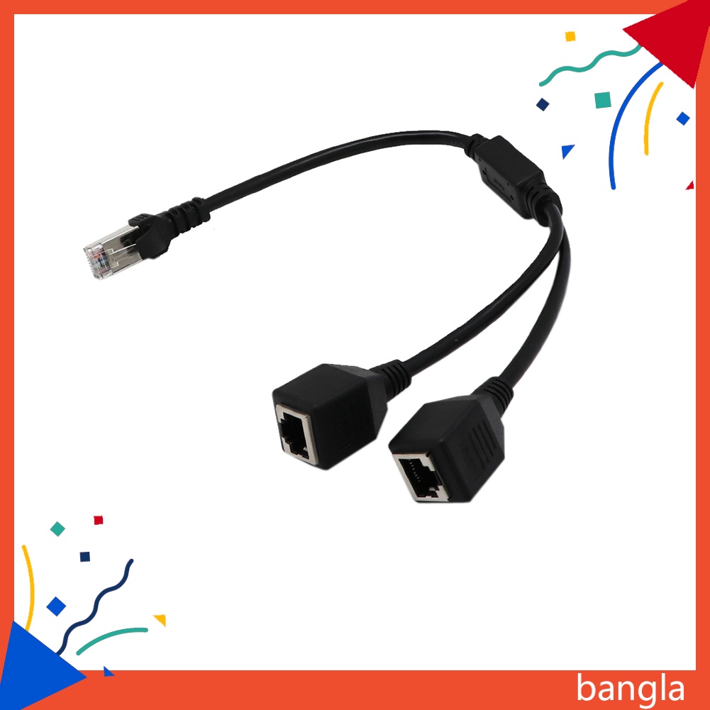 Cáp Chia Mạng LAN Ethernet RJ45 1 Đầu Dương Sang 2 Đầu Âm