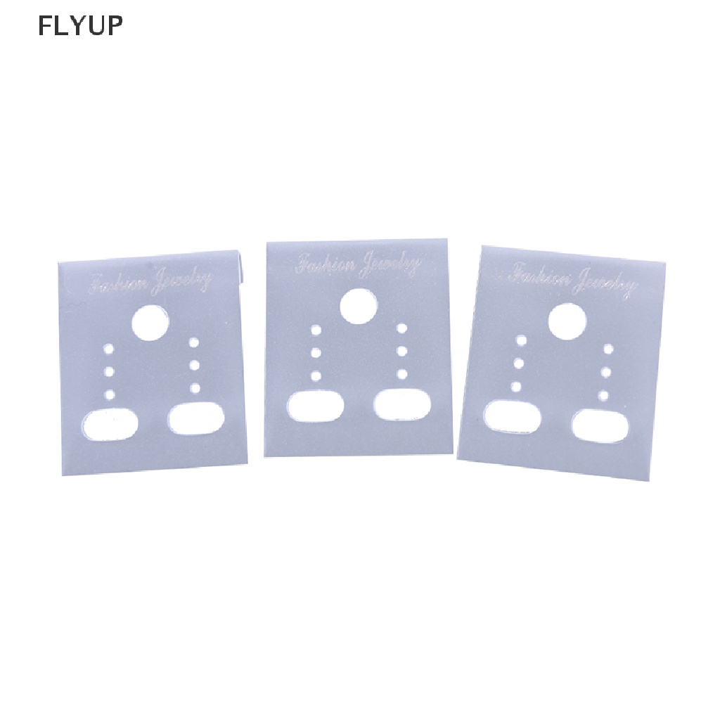 Set 100 Thẻ Nhựa Treo Khuyên Tai Trưng Bày Chuyên Nghiệp Màu Trong Suốt