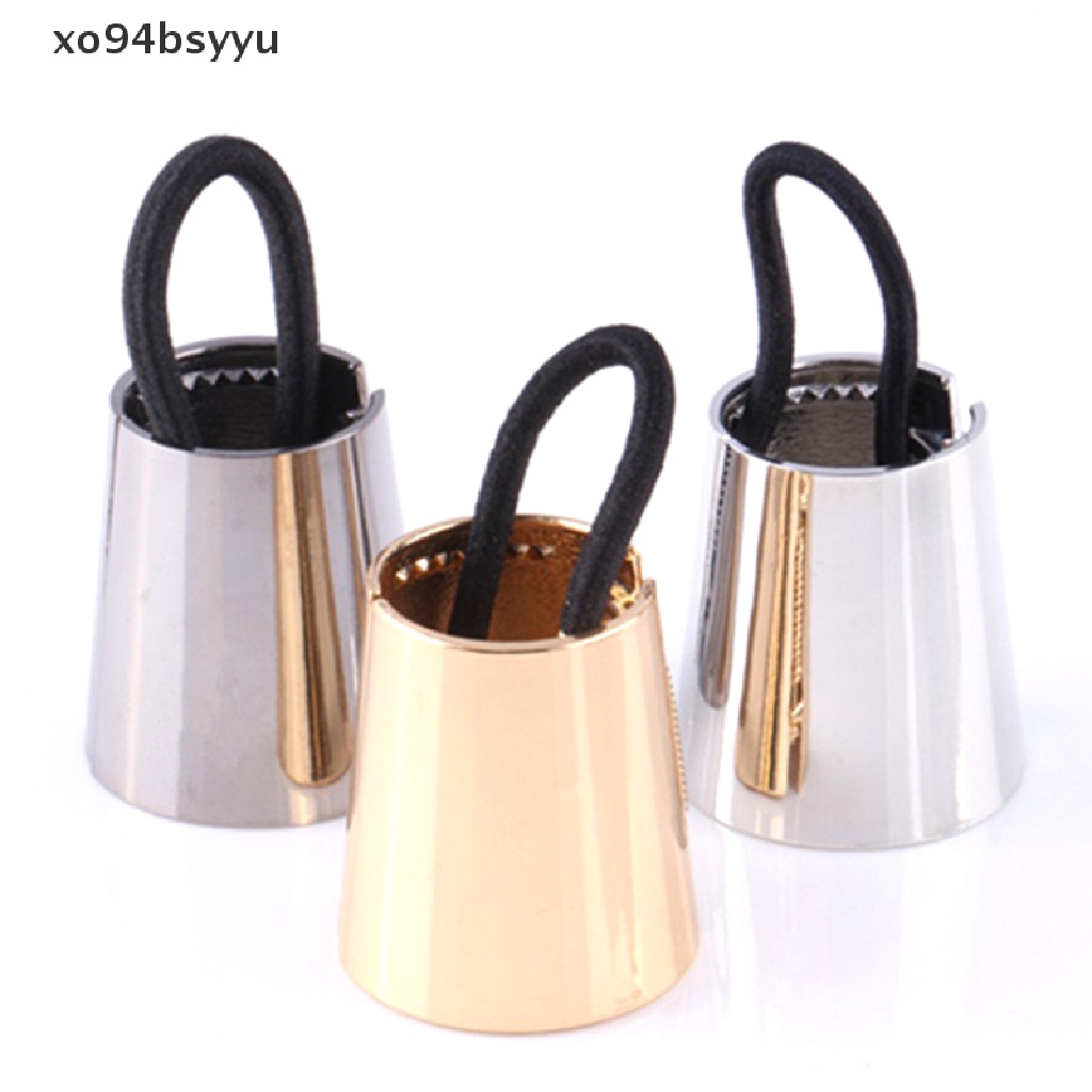 Xo94bsyu Dây Buộc Tóc Đuôi Ngựa Co Giãn Bằng Kim Loại Phong Cách Punk