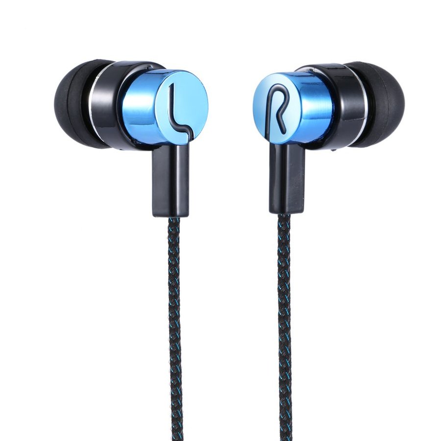 {EL17} Earphone Braided Wiring Super Bass In Ear Music Headphone HIFI Stereo Earbuds