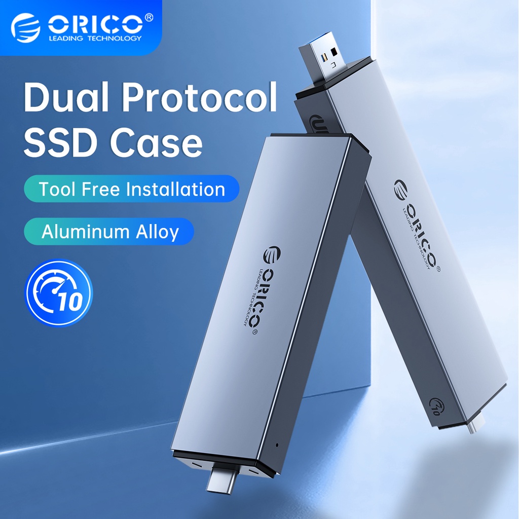 Orico Vỏ Ổ Cứng Ngoài 2 Trong 1 USB A Type-C SSD Hỗ Trợ M2 NVMe M Key SATA NGFF M & B Key SSD