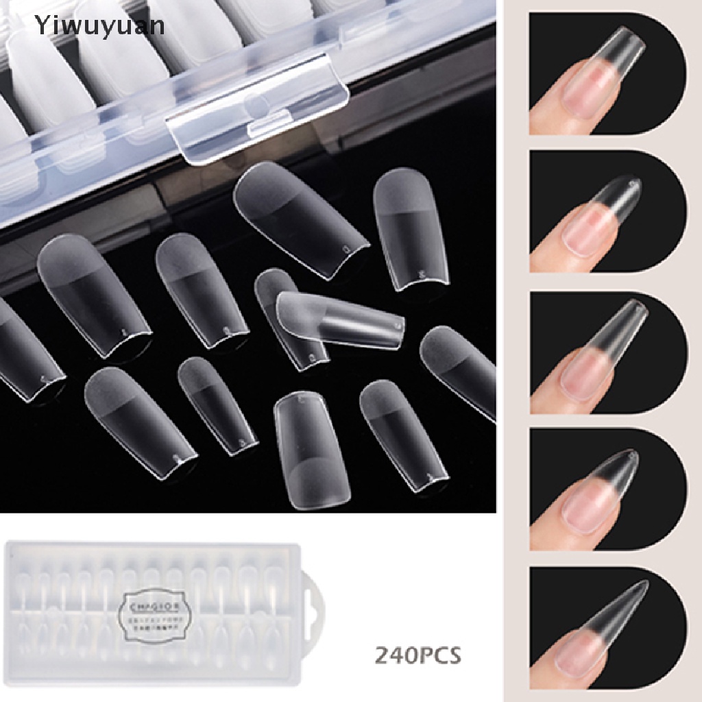 Bộ 240 Móng Tay Giả Bằng Acrylic Che Phủ Toàn Diện