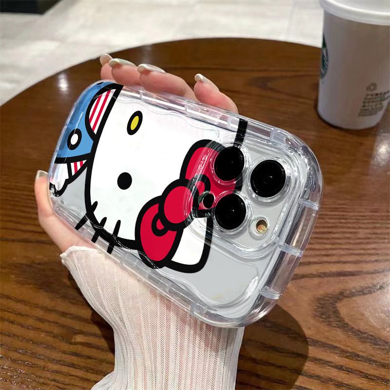 ✅Ốp Điện Thoại Mềm Trong Suốt Chống Sốc In Hình Hello Kitty Cho Iphone xs 11 8p Xr 13Promax 14 EWSV 712