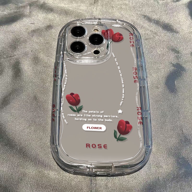 ✅Ốp Điện Thoại Dẻo Trong Suốt Họa Tiết Hoa Tulip Dễ Thương Chống Sốc Cho iPhone14xs7 1311 / 8p 12 promax