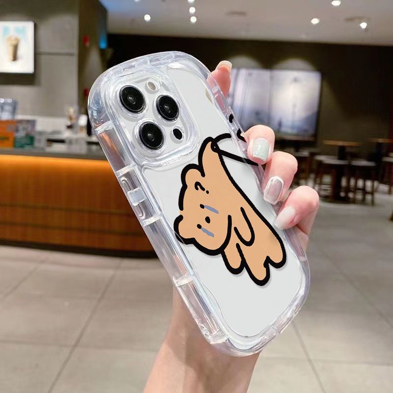 ✅Ốp Điện Thoại Mềm Trong Suốt Chống Sốc Hình Gấu Nâu Cho Iphone 13xs7 11 14 12 promax8pxr AJ7Z