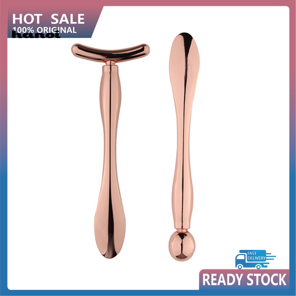 Bộ 2 Dụng Cụ Mát Xa Mắt Loại Bỏ Bọng Mắt Hình Chữ U Bằng Hợp Kim Kẽm