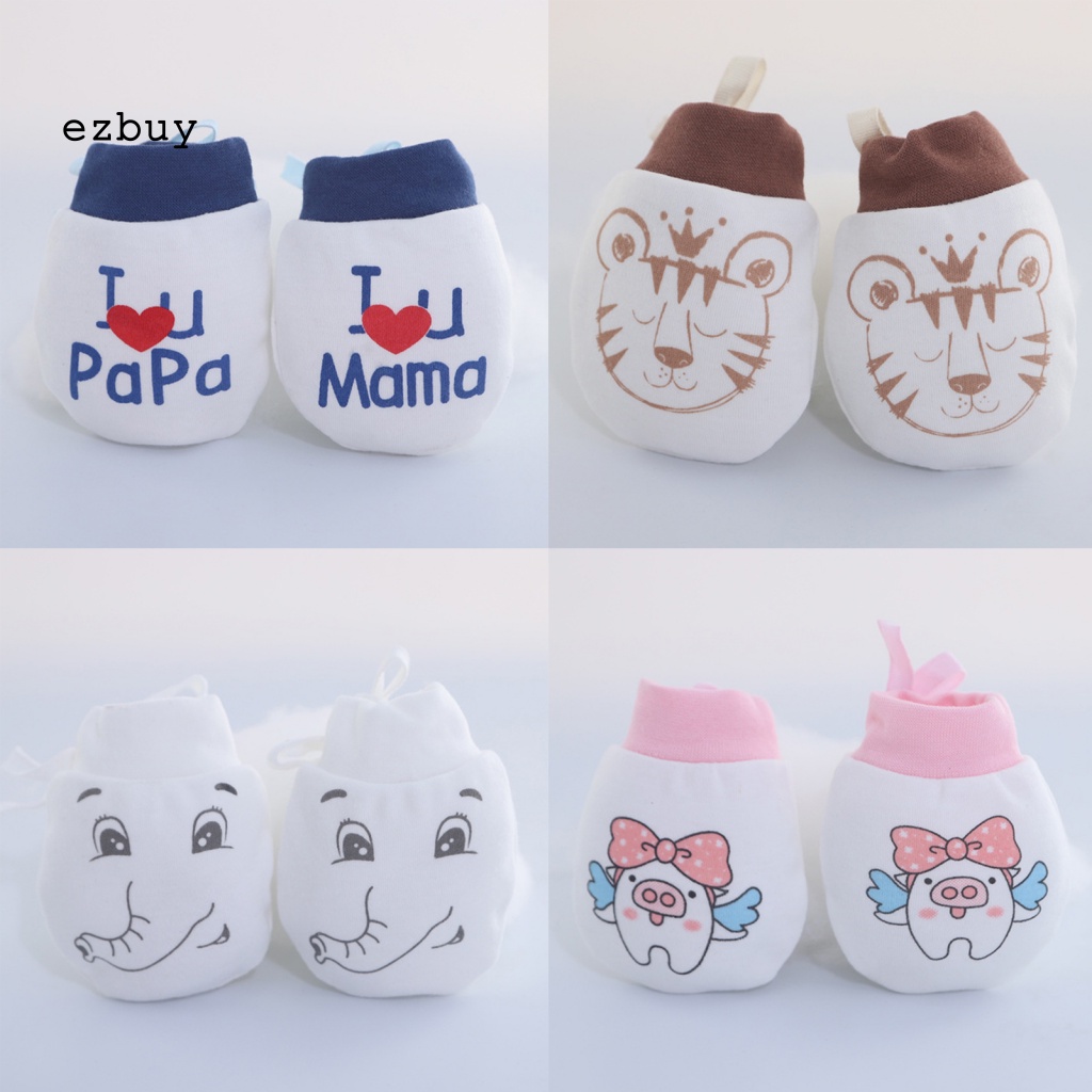 Găng Tay Giữ Ấm Chống Trầy Xước Bảo Vệ Mặt Dành Cho Trẻ Sơ Sinh 0-6 Tháng Tuổi