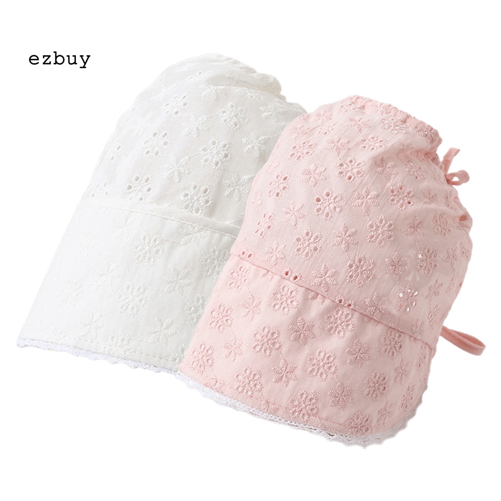 Mũ Cotton Họa Tiết Hoa Thanh Lịch Có Thể Điều Chỉnh Cho Bé Sơ Sinh