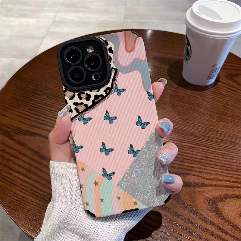 Ốp Điện Thoại TPU Dẻo Họa Tiết Bươm Bướm Thời Trang Chống Sốc Cho Iphone 13 Pro Max 12 Mini 11 X Xs Xr 8 7 Plus