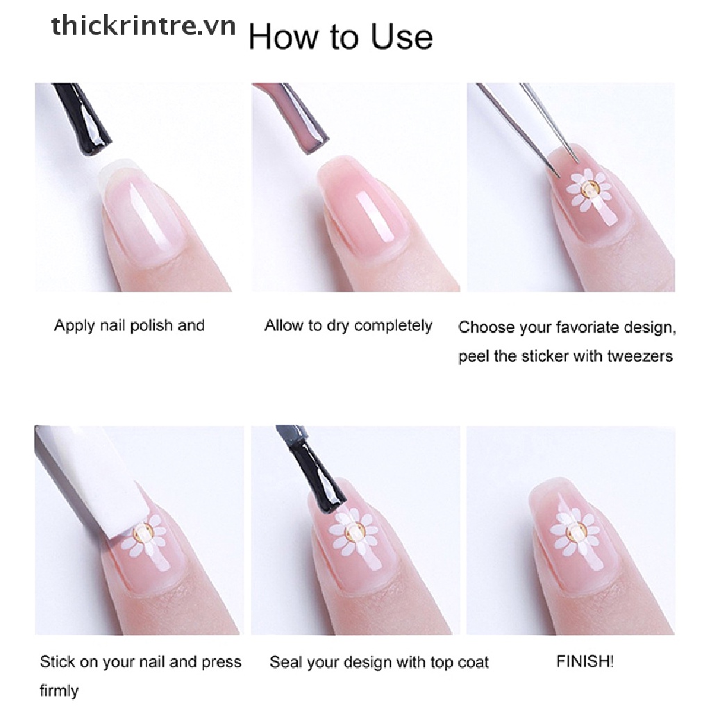 1 Tờ Sticker Dán Móng Hình Bướm 5D