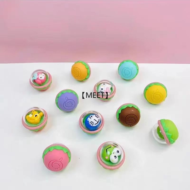 【MEET】 Ngẫu nhiên 1 chiếc Cốc đồ chơi hình viên nhộng hoạt hình Đồ trang sức bằng nhựa tự làm Nguyên liệu thủ công