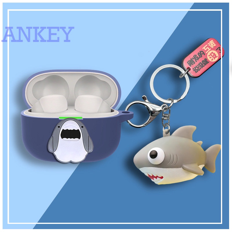 Sony LinkBuds S Case Protective Cute Cartoon Shark Cover Bluetooth Earphone Shell Accessories TWS Headphone Portable