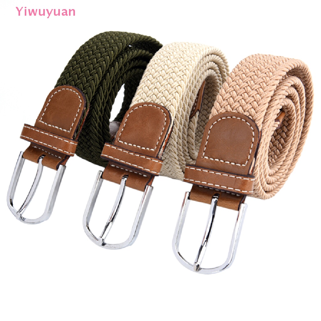 Thắt Lưng Vải Canvas Bện Co Giãn Cho Nam Áo Thun Thiết Kế Mới Năng Động Thời Trang
