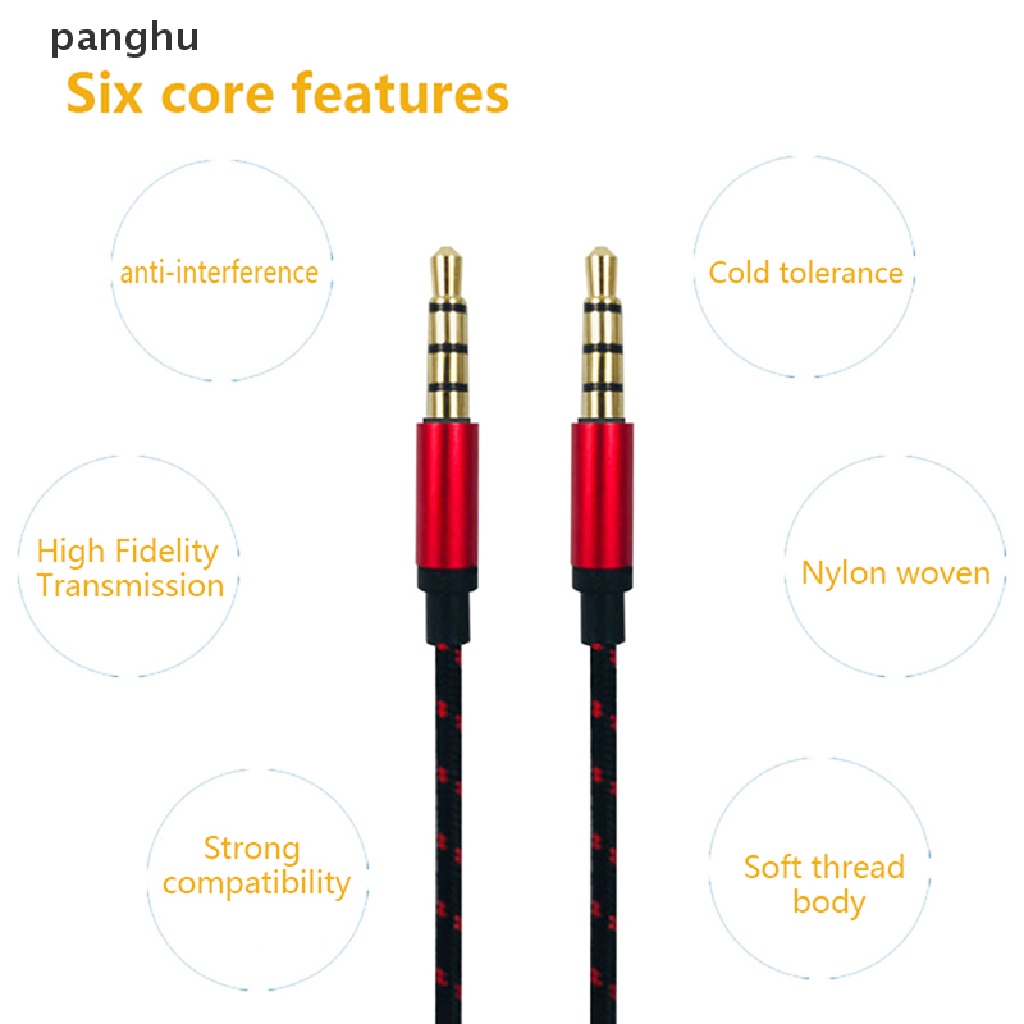 Dây Cáp Âm Thanh Nối Đầu 3.5mm Với Cổng AUX Chuyên Dụng Cho Xe Hơi / Máy Tính / Điện Thoại