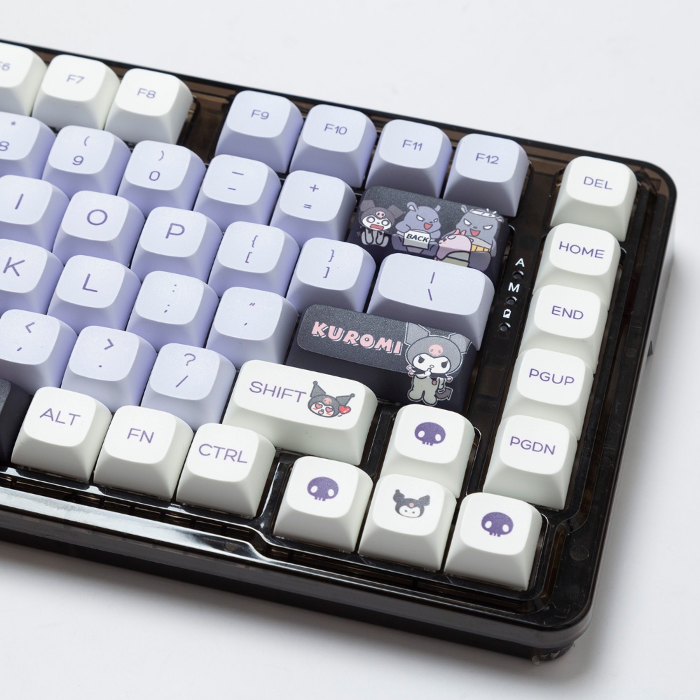 146 Phím Kuromi Keycaps XDA Profile Anime Dễ Thương PBT Dye Sub Bàn Phím Cơ Keycap