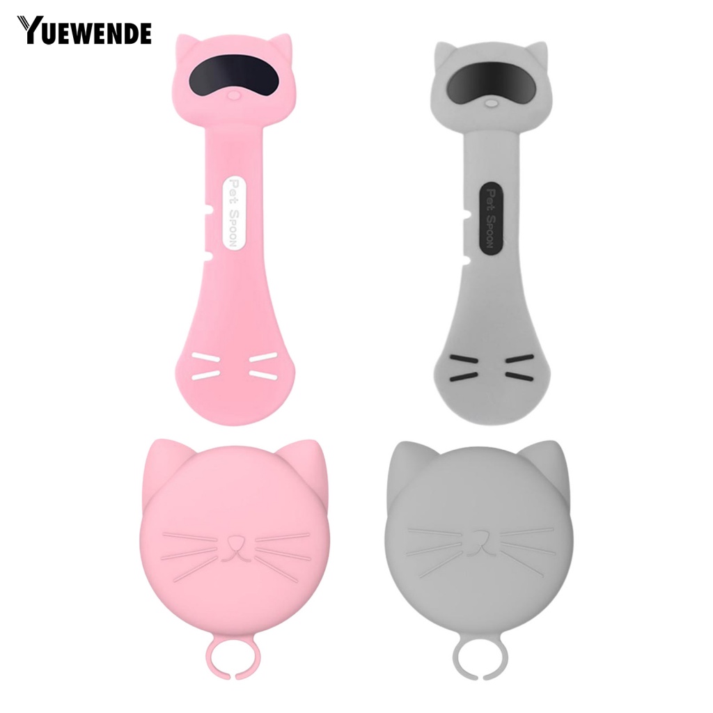 Bộ Muỗng Và Nắp Đậy Chống Rò Rỉ Dùng Để Ăn Uống Dành Cho Thú Cưng