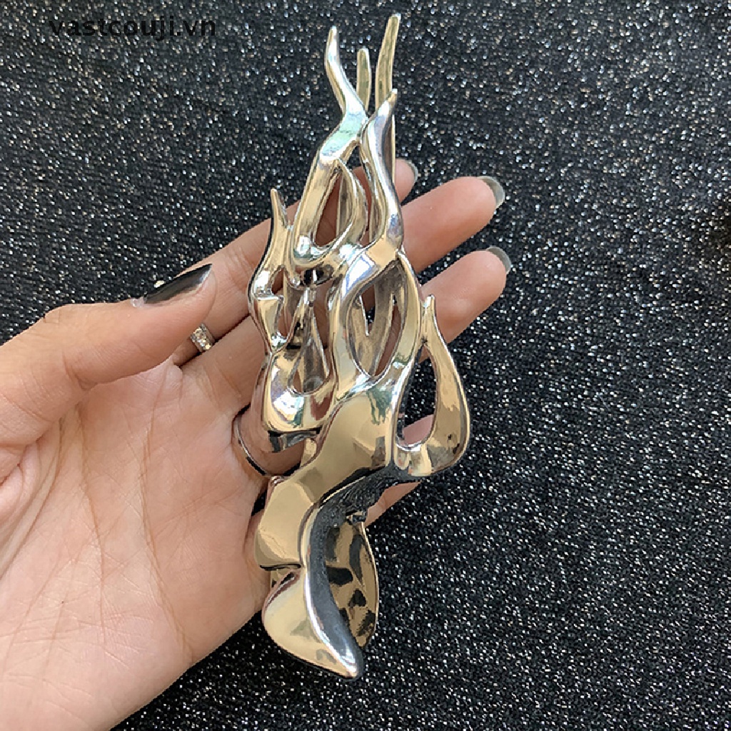 Kẹp Tóc Dạng Móng Vuốt Lớn Bằng Kim Loại Rỗng Màu Bạc Thời Trang Cho Nữ VN